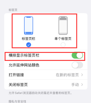 攀枝花iPhone授权维修分享Safari浏览器如何切换标签栏位置 